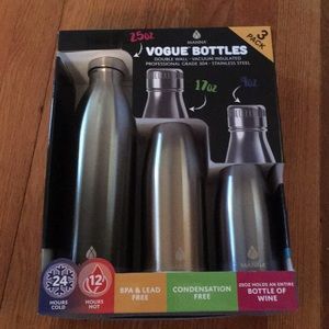3pk vogue insulated bottles